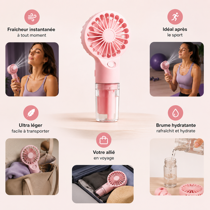  Ventilateur Brumisateur Portatif Nairel caractéristiques