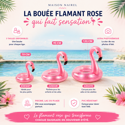 Bouée Flamant Rose Nairel - Enfant & Adulte