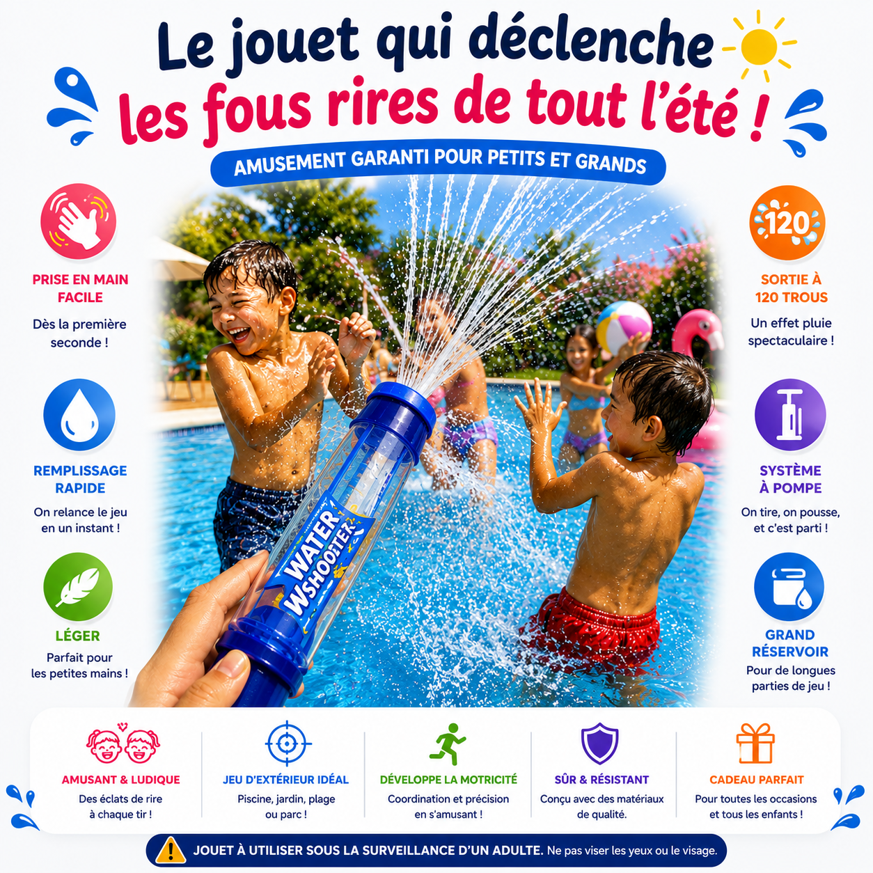 Pistolet à Eau Enfant Nairel