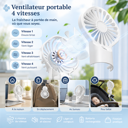  Ventilateur Brumisateur Portatif Nairel 4 vitesses